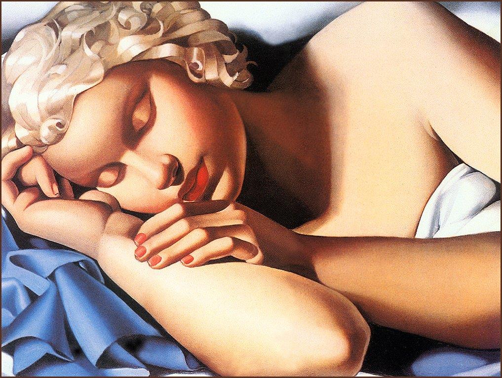 schlafende Frau 1935 zeitgenössische Tamara de Lempicka Ölgemälde